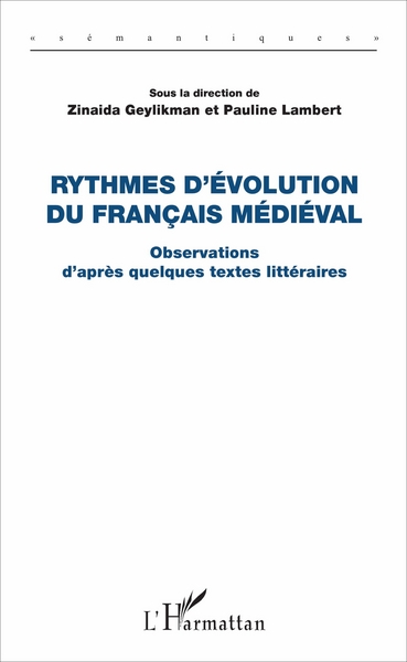Picture of Rythmes d'évolution du français médiéval