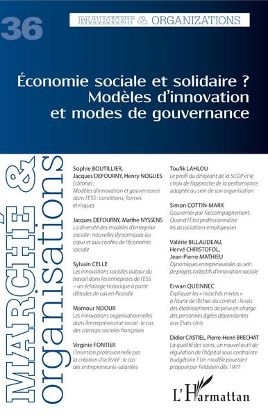 Picture of Economie sociale et solidaire ? Modèles d'innovation et modes de gouvernance