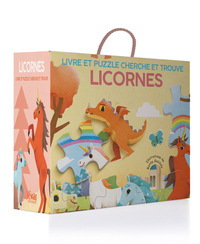 Picture of Livre et puzzle cherche et trouve - Licornes