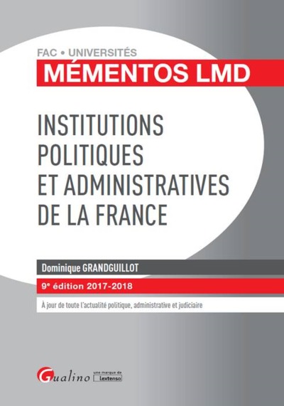 Picture of INSTITUTIONS POLITIQUES ET ADMINISTRATIVES DE LA FRANCE 9EME EDITION