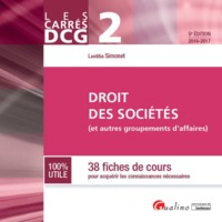 Picture of CARRÉS DCG 2 - DROIT DES SOCIÉTÉS (ET AUTRES GROUPEMENTS D'AFFAIRES) - 5ÈME ÉDIT