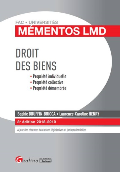 Picture of DROIT DES BIENS - 8EME EDITION