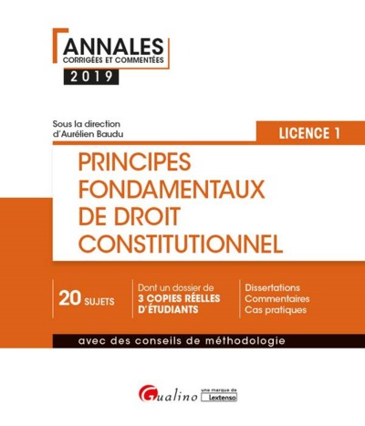 Image de PRINCIPES FONDAMENTAUX DE DROIT CONSTITUTIONNEL - L1-S1 - 3EME EDITION