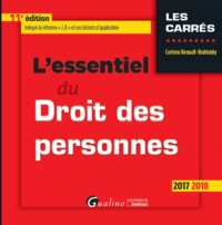 Picture of L'ESSENTIEL DU DROIT DES PERSONNES 11EME EDITION