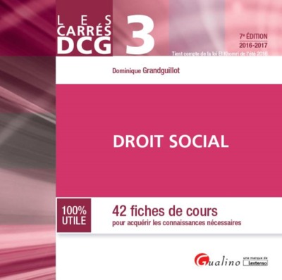 Picture of CARRÉS DCG 3 - DROIT SOCIAL - 7ÈME ÉDITION