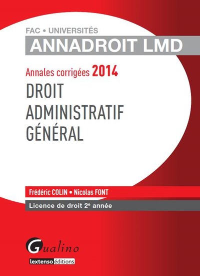 Image de ANNALES CORRIGÉES 2014 - DROIT ADMINISTRATIF