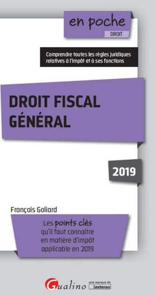 Image de DROIT FISCAL GENERAL 2019 - 3EME EDITION