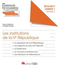 Picture of LES INSTITUTIONS DE LA VE RÉPUBLIQUE L1-S2