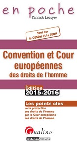 Picture of convention et cour européennes des droits de l'homme 2015-2016