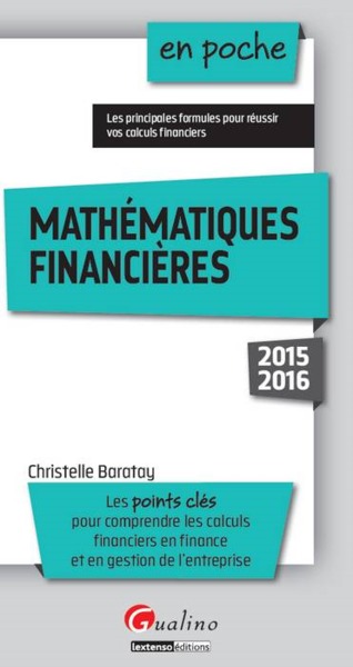 Picture of MATHÉMATIQUES FINANCIÈRES 2015-2016 - 3ÈME ÉDITION