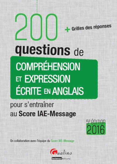 Picture of 200 questions de compréhension et expression écrite en anglais pour s'entraîner