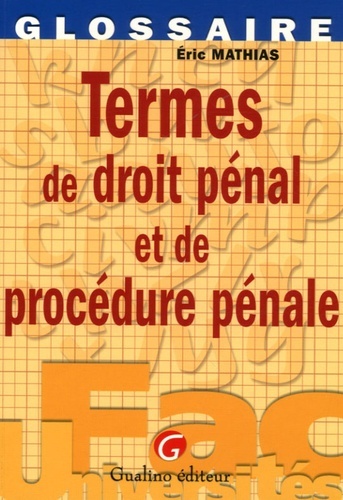 Picture of termes de droit pénal et procédure pénale