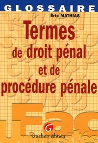 Picture of termes de droit pénal et procédure pénale