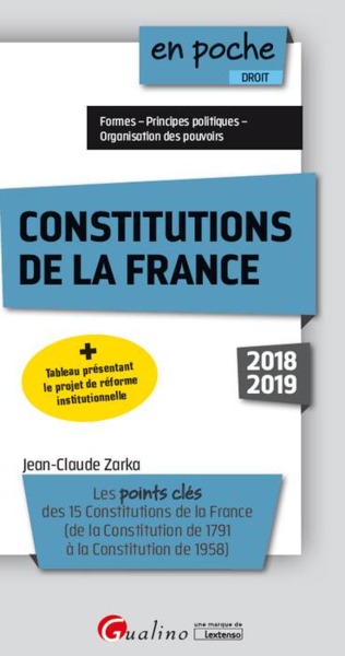 Picture of CONSTITUTIONS DE LA FRANCE, 6EME ED