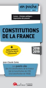 Picture of CONSTITUTIONS DE LA FRANCE, 6EME ED