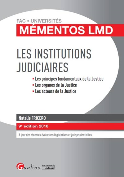 Picture of LES INSTITUTIONS JUDICIAIRES 9EME EDITION