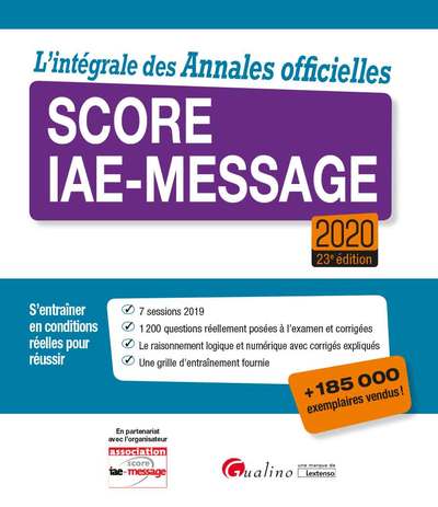 Picture of L'intégrale des Annales officielles Score IAE-Message 2020