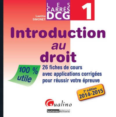 Picture of carrés dcg 1 - introduction au droit - 2ème édition