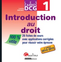 Picture of carrés dcg 1 - introduction au droit - 2ème édition