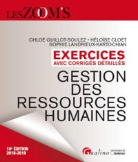 Picture of EXERCICES AVEC CORRIGES DETAILLES - GESTION DES RESSOURCES HUMAINES - 10EME ED