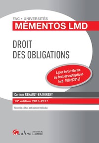 Image de DROIT DES OBLIGATIONS 2016-2017 - 13ÈME ÉDITION