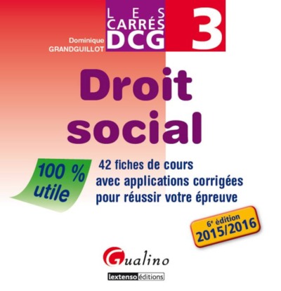 Picture of CARRÉS DCG 3 - DROIT SOCIAL - 6ÈME ÉDITION