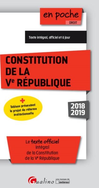 Picture of CONSTITUTION DE LA VE REPUBLIQUE - 10EME EDITION