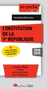 Picture of CONSTITUTION DE LA VE REPUBLIQUE - 10EME EDITION