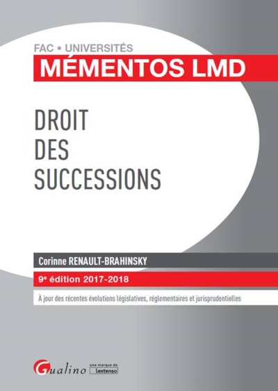 Picture of DROIT DES SUCCESSIONS 9EME EDITION