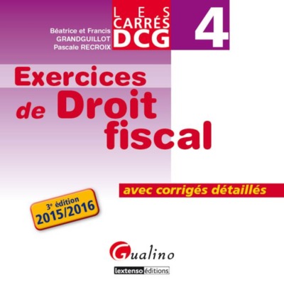 Picture of CARRÉS EXOS DCG 4 - DROIT FISCAL - 3ÈME ÉDITION