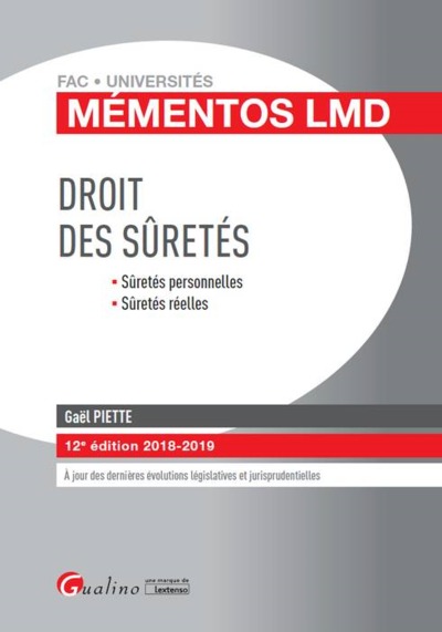 Picture of DROIT DES SURETES - 12EME EDITION