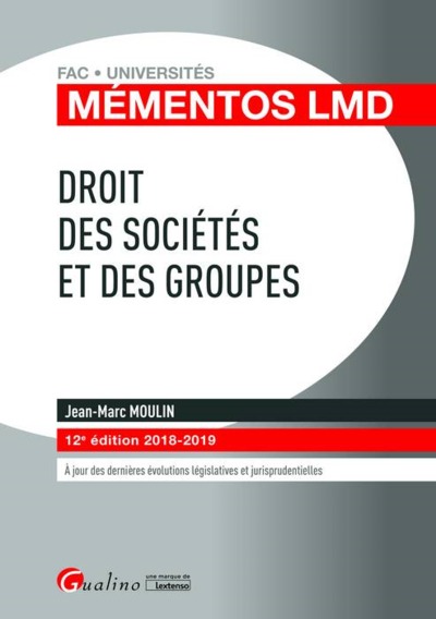 Image de DROIT DES SOCIETES ET DES GROUPES - 12EME EDITION