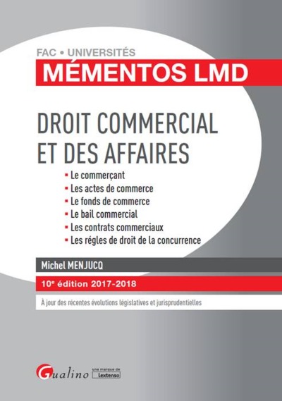 Image de DROIT COMMERCIAL ET DES AFFAIRES 10E EDITION