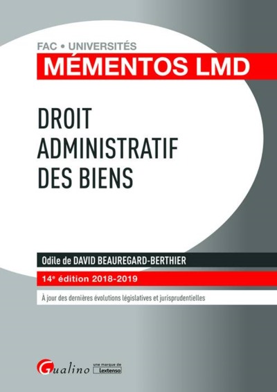 Picture of DROIT ADMINISTRATIF DES BIENS - 14EME EDITION