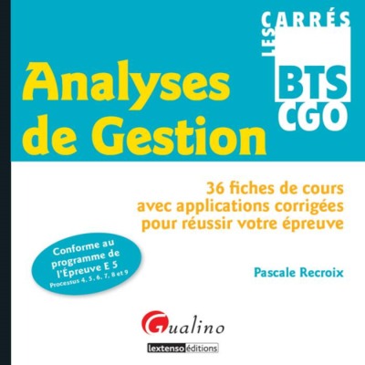Picture of carrés bts - ggo - analyses de gestion - epreuve 5