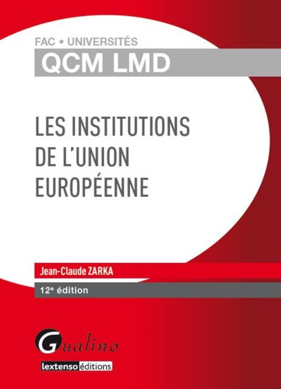 Picture of QCM LMD - LES INSTITUTIONS DE L'UNION EUROPÉENNE - 12ÈME ÉDITION