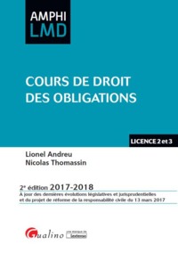Picture of COURS DE DROIT DES OBLIGATIONS 2EME EDITION