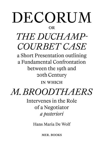 Image de Decorum, or The Duchamp-Courbet Case