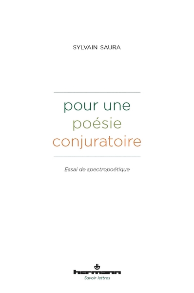 Picture of Pour une poésie conjuratoire