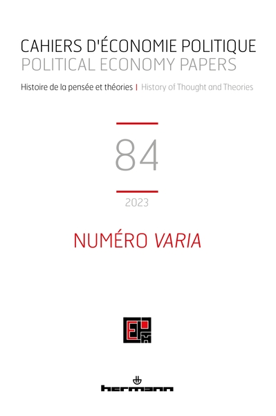 Picture of Cahiers d'économie politique n° 84
