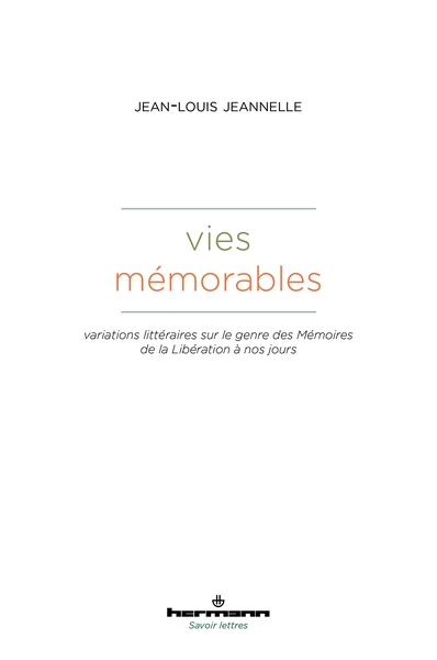 Picture of Vies mémorables
