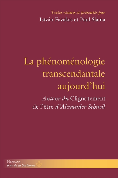 Picture of La phénoménologie transcendantale aujourd'hui