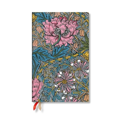 Image de Agenda Civil 2027 Morris Chèvrefeuille Rose Maxi Souple Semainier HOR Paperblanks