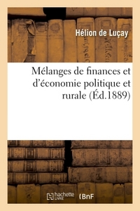 Picture of Mélanges de finances et d'économie politique et rurale