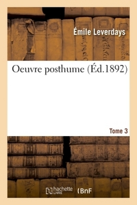 Image de Oeuvre posthume Tome 3