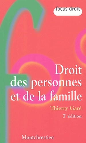 Image de droit des personnes et de la famille - 3ème édition