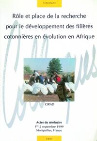 Image de Rôle et place de la recherche pour le développement des filières cotonnières en évolution en Afrique