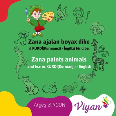Picture of Zana paints animals and learns KURDI(Kurmanji) - English