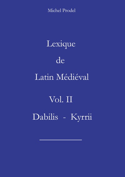 Picture of Lexique de latin médiéval vol II