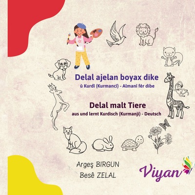 Image de Delal ajelan boyax dike û Kurdî (Kurmancî) - Almanî fêr dibe